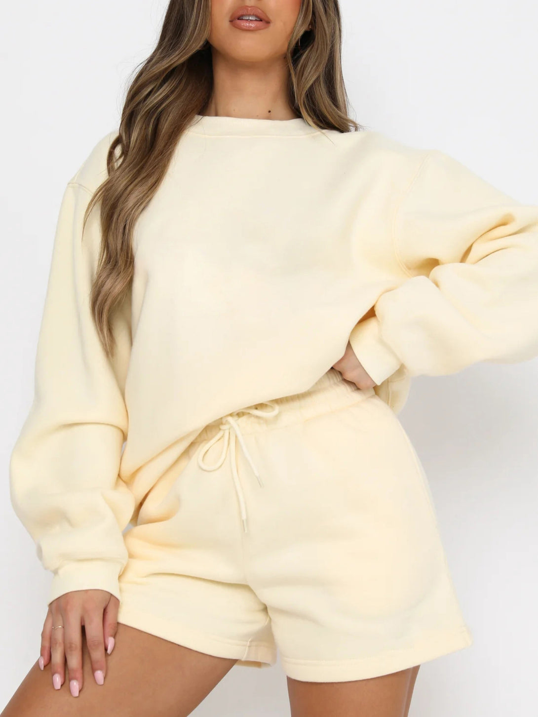 Solid Color Casual Set