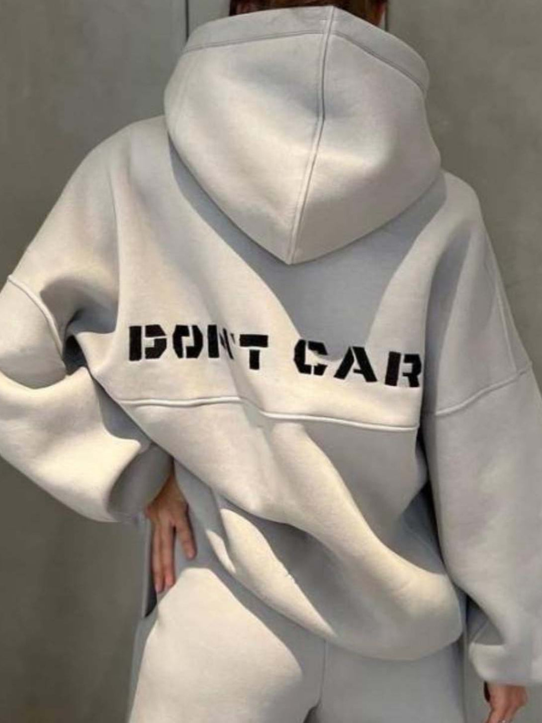 Women's Hooded Sweatshirt And Sweatpants Outfits Gray