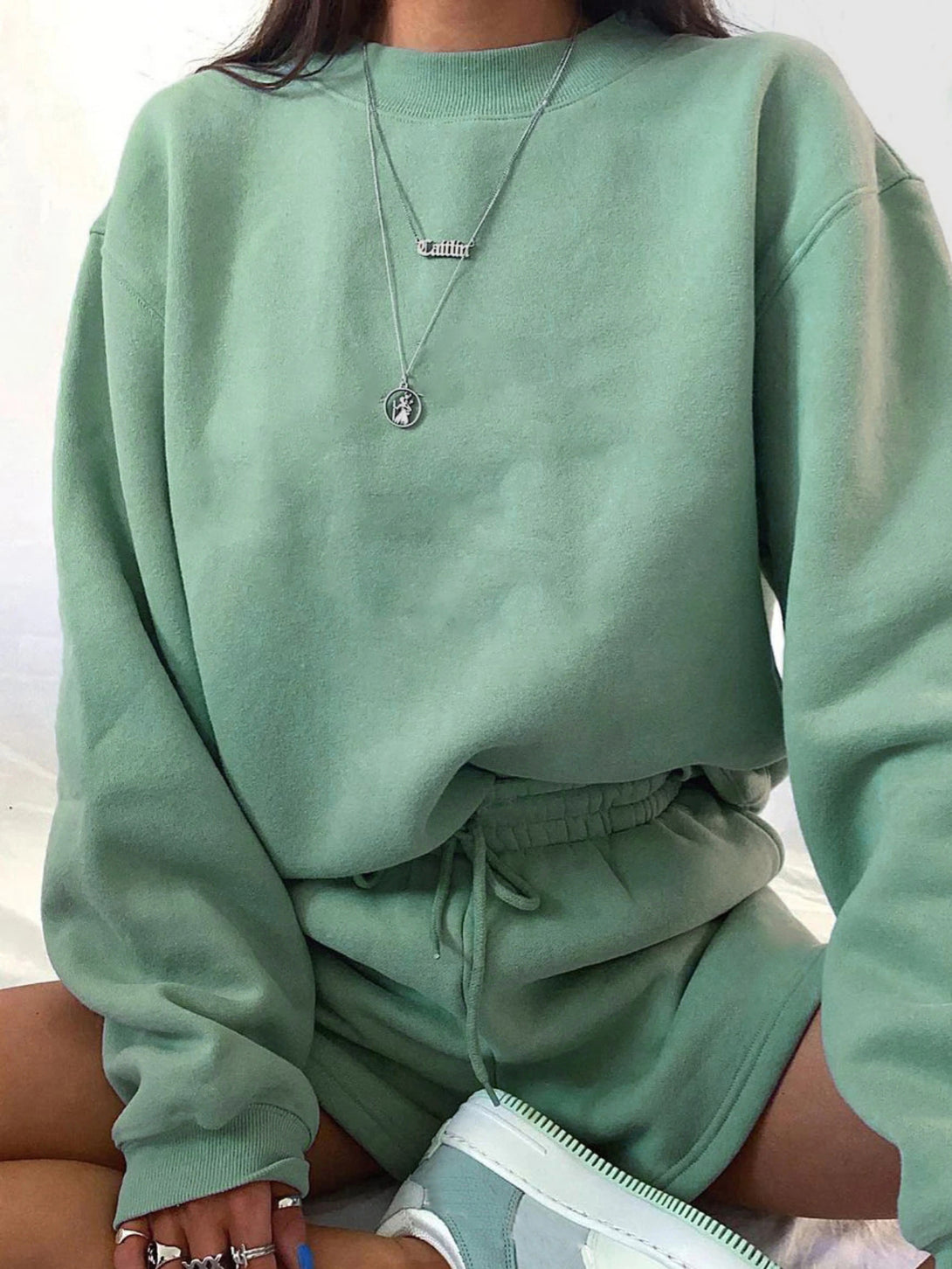 Solid Color Casual Set