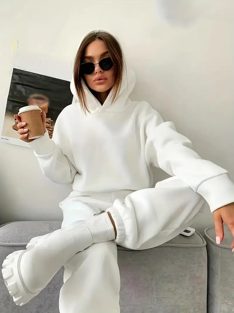 Outfit Two Piece Lounge Sets White