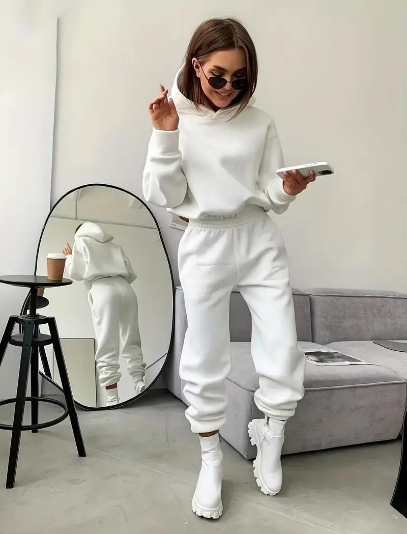 Outfit Two Piece Lounge Sets White