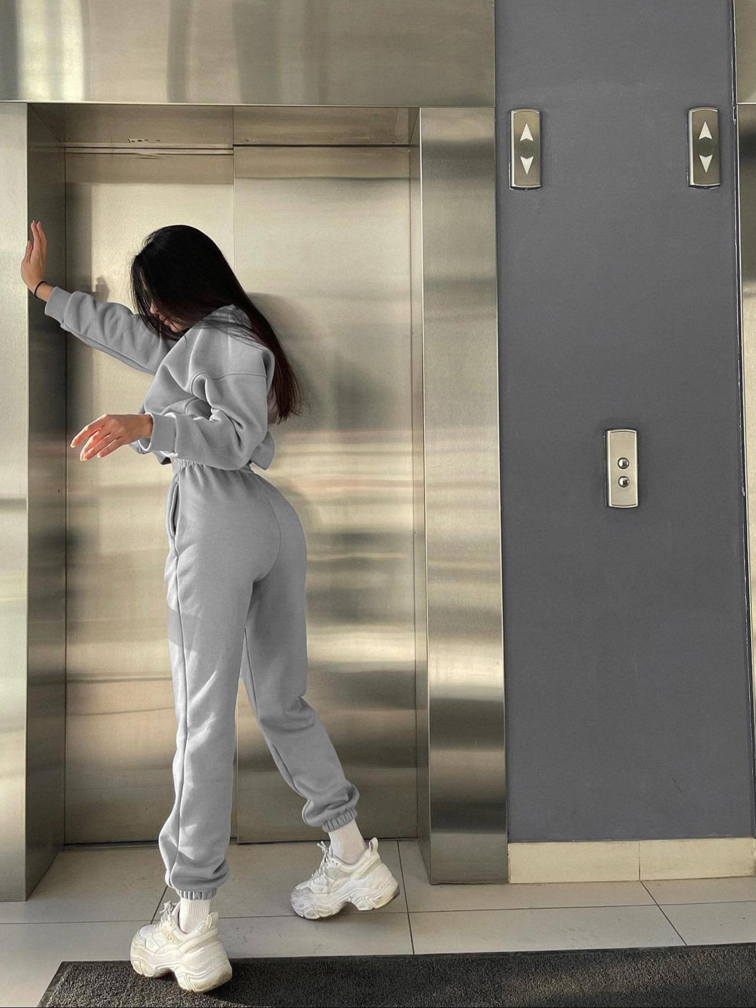 Solid Color Jogger Activewear Tracksuits